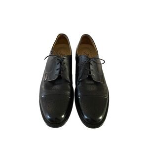 Johnston & Murphy Cap Toe Black Leather Oxford Shoes Size 11
